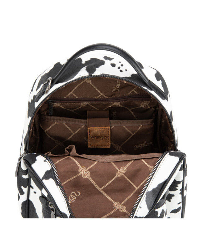 Wrangler Cow Print Backpack With Coin Pouch WG133-8603