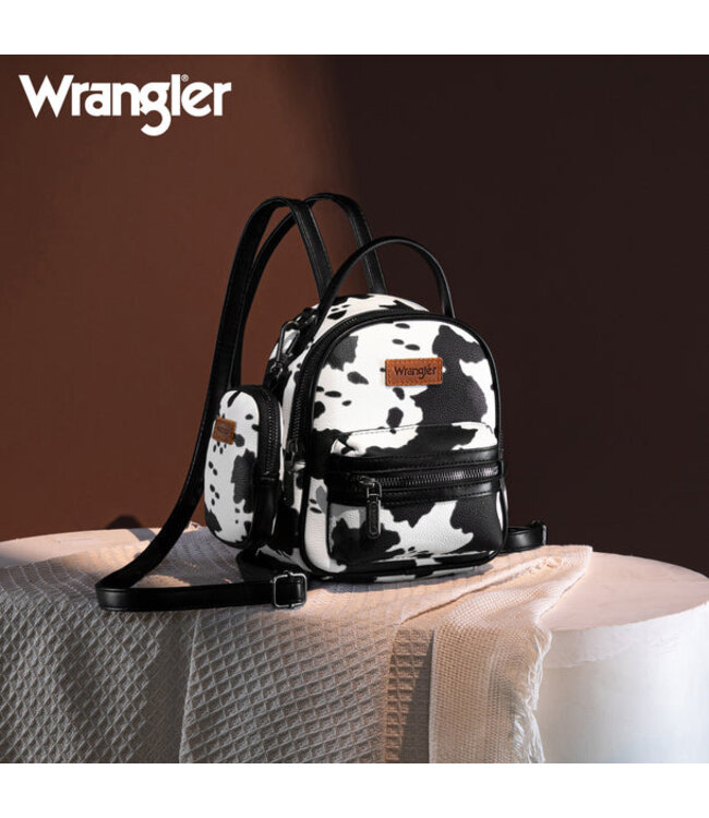 Wrangler Cow Print Mini Backpack With Coin Pouch WG133-8600