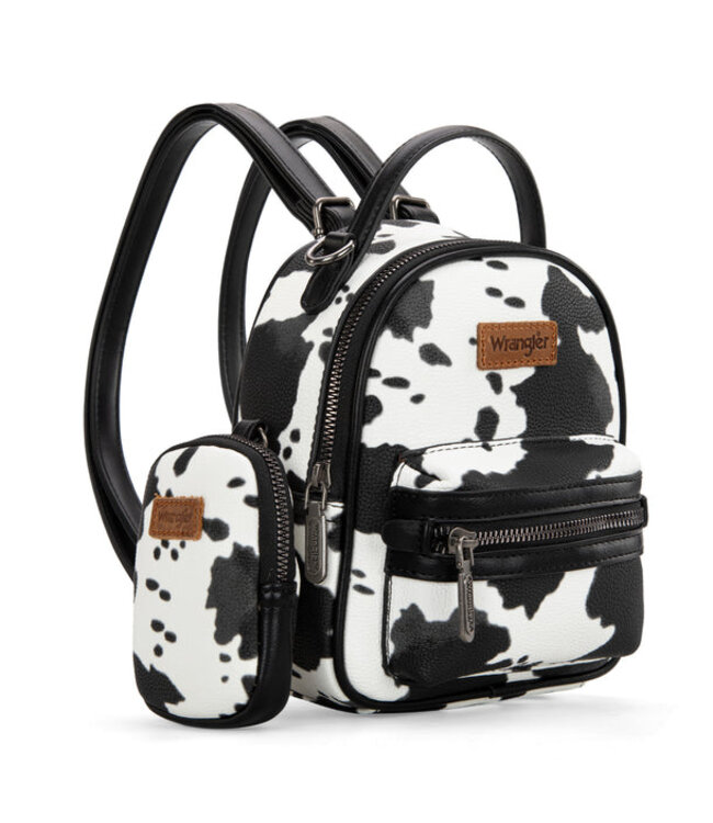 Wrangler Cow Print Mini Backpack With Coin Pouch WG133-8600