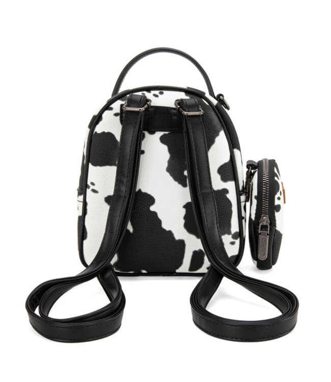 Wrangler Cow Print Mini Backpack With Coin Pouch WG133-8600