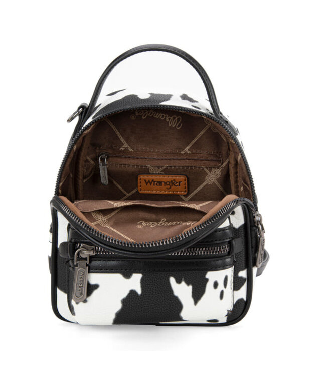 Wrangler Cow Print Mini Backpack With Coin Pouch WG133-8600
