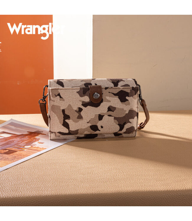 Wrangler Camo Print Canvas Clutch/Crossbody WG286-1833