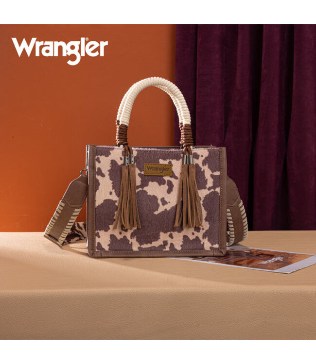 Wrangler Cow Print Tote/Crossbody WG386-8120S