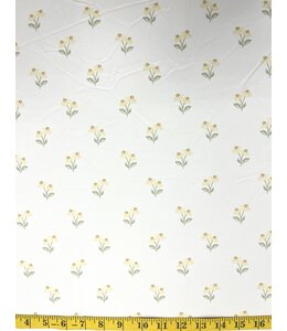 Anna Kate LLC YD Garden's Joy: Yellow Sprigs Cream Jersey Knit