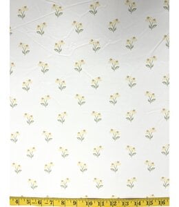 YD Garden's Joy: Yellow Sprigs Cream Jersey Knit