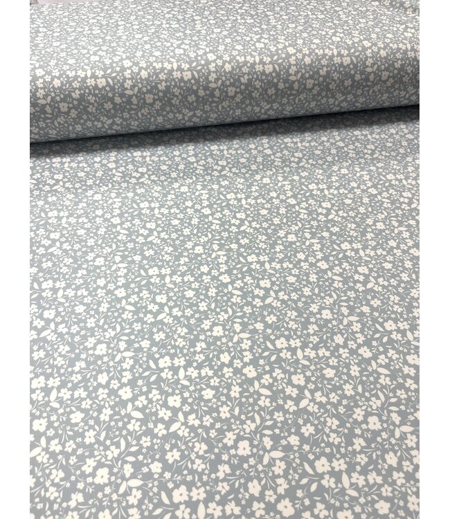 Anna Kate LLC YD Spring Bunnies Ditsy Floral Blue: Jersey Knit