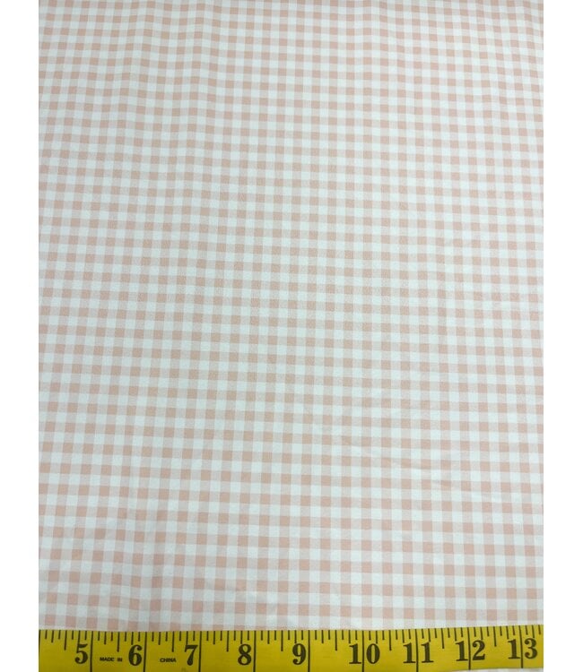 Anna Kate LLC YD Farm & Rose Gingham Plaid Pink: Jersey Knit