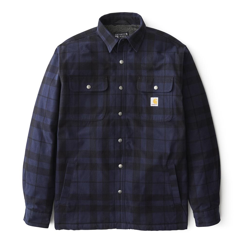 Carhartt Men's Relaxed Fit Flannel Sherpa-Lined Shirt Jac