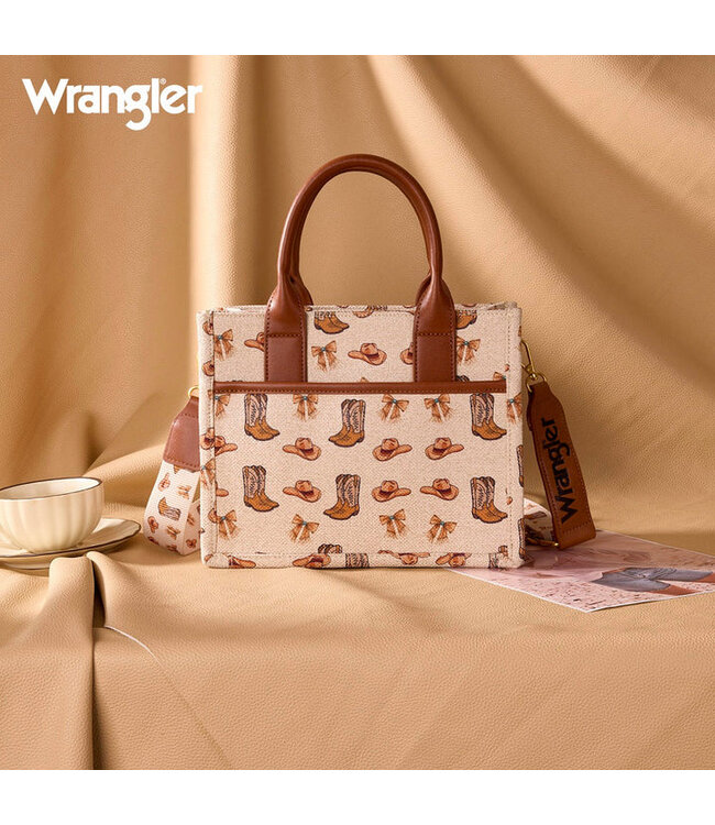 Wrangler Western Print Cowgirl Tote Bag/Crossbody WG524-8120S