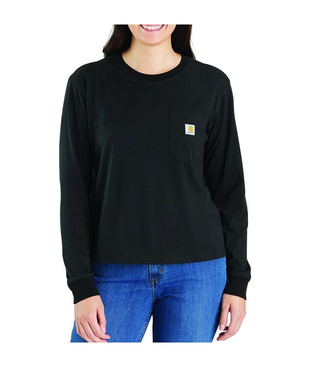 Carhartt Women's Loose Fit Lightweight Long-Sleeve Crewneck Pocket T-Shirt 106121