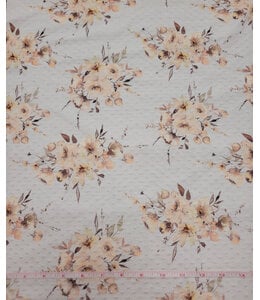 YD Melissa Floral in Ivory Swiss Dot Knit