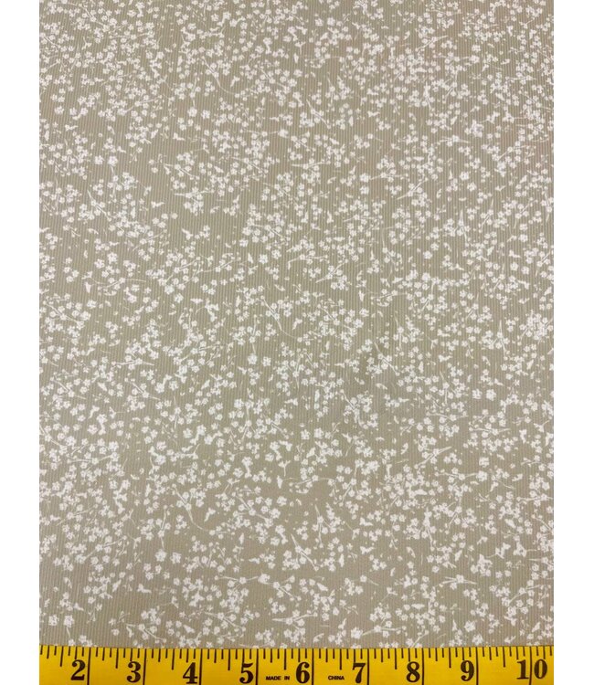 Dandelion Fabrics & Gifts YD Gracie Floral Sage Mini Rib Knit