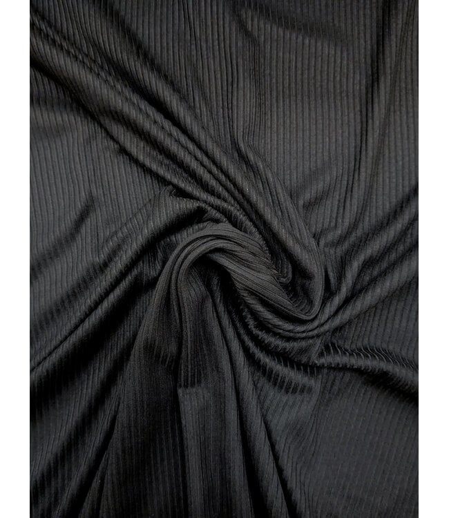 YD Rib Knit Solid Kelsey Black FA14273