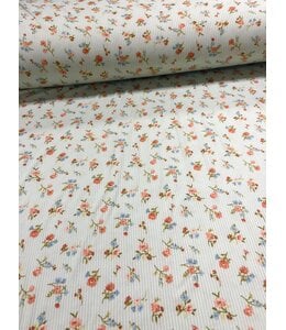YD Spring Floral Teal Yummy Rib Knit