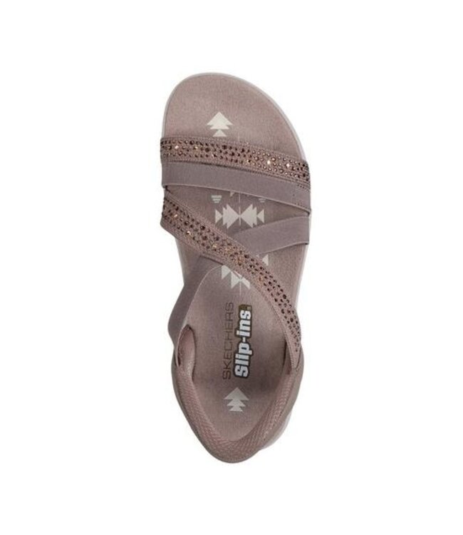 Skechers Women's Slip-Ins: Reggae Slim-Summer Sparkle Sandal 163574 MOC