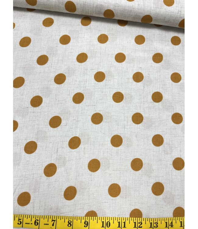 YD Orange Linen Polka Dot