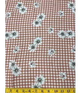 YD Rayon Check/Floral