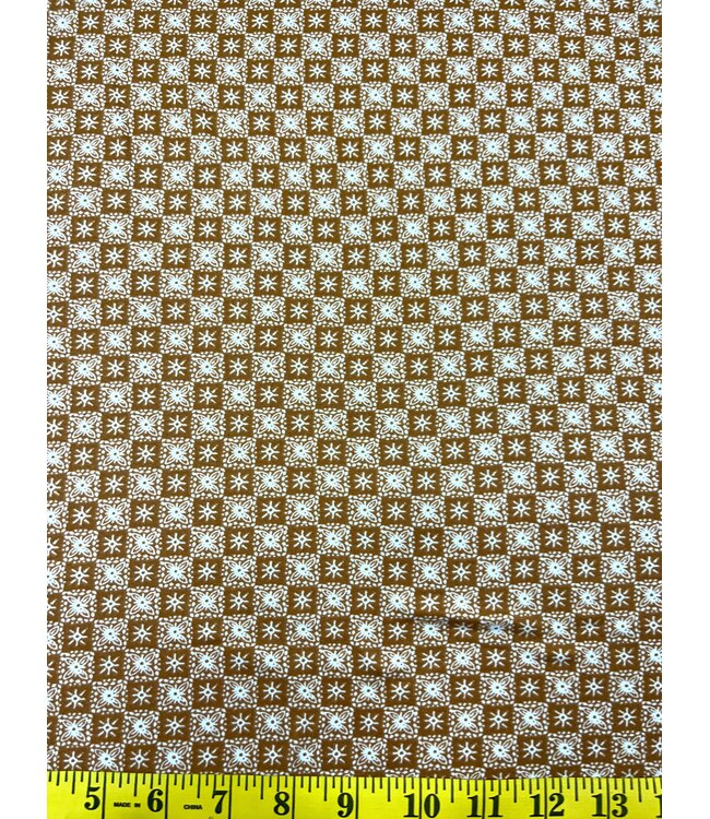 YD 020794 Camel & White Print Knit