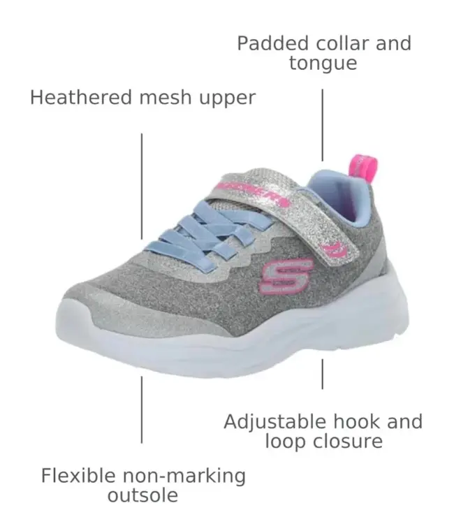 Skechers Girl's Power Jams- Everyday Bestie Shoe 303515N LTGY