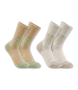 Carhartt Women's Midweight Cotton Blend Crew Sock 2-Pack SC3252W
