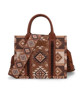 Wrangler Aztec Pattern Dual Sided Print Tote/Crossbody WG2209-8120S