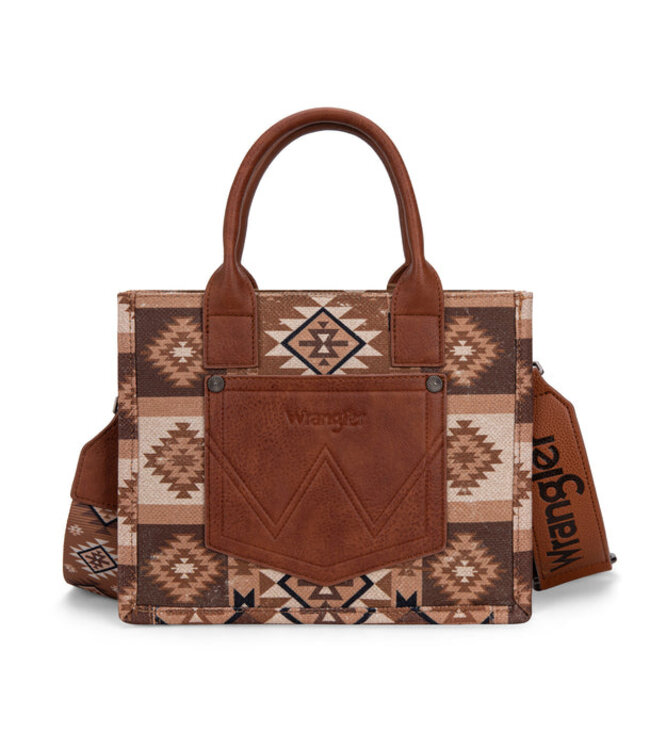 Wrangler Aztec Pattern Dual Sided Print Tote/Crossbody WG2209-8120S