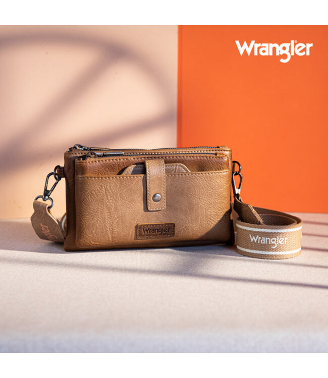Wrangler Dual Zipper Compartment Crossbody Bag WG120-209