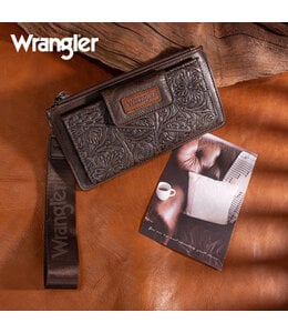 Wrangler Floral Tooled Card Wallet/Wristlet WG315-W013