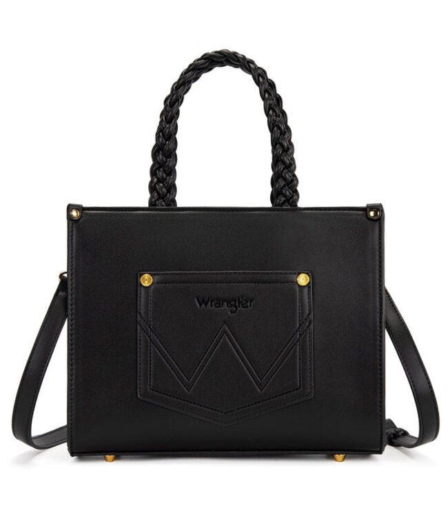 Wrangler Floral Print Braided Tote Bag WG438-8120