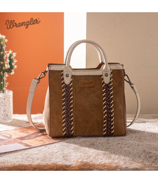 Wrangler Braided Whipstitch Top Handle Small Tote/Crossbody WG217-889