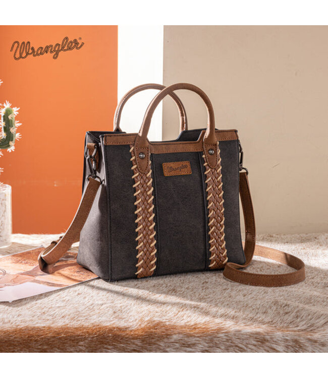 Wrangler Braided Whipstitch Top Handle Small Tote/Crossbody WG217-889