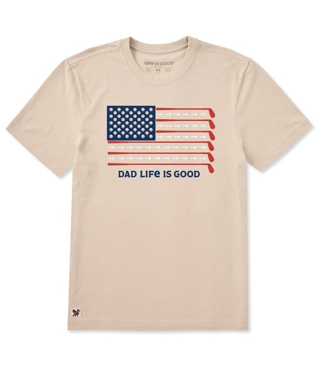 Life Is Good Men's Dad Life is Good Golf Flag Short Sleeve Crusher Tee 160902