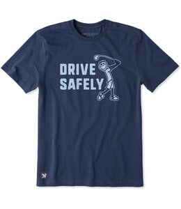 Life Is Good Men's Drive Safely Jake Short Sleeve Crusher Tee 160910
