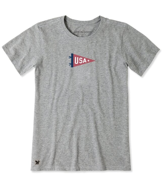 Life Is Good Women's USA Pennant Short Sleeve Tee 161123