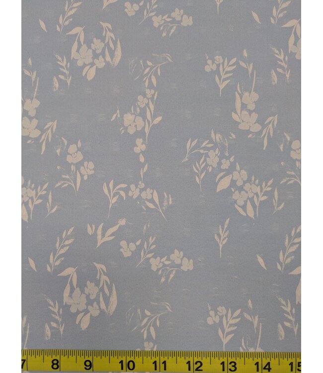 CA Blue Floral Poly Swiss Dot23086-72177