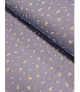YD CA Light Blue Floral Poly Swiss Dot23010-72186