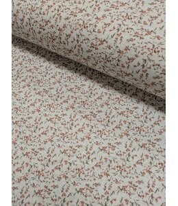 YD  573617-AT  Poly Linen Rib Knit Print Apricot