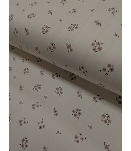 Mook Fabrics YD 143196 Rib Knit 72" JY6298- 6298 #2 Brown Flower