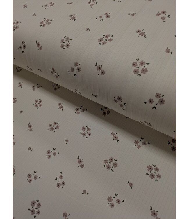 Mook Fabrics YD 143196 Rib Knit 72" JY6298- 6298 #2 Brown Flower