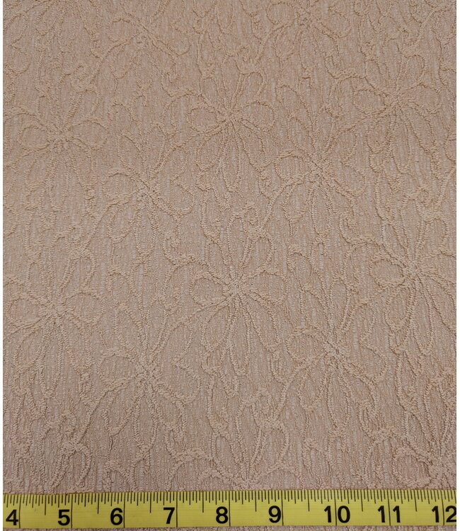 YD 145474 Jacquard Flower Solid Knit EK 60013  Taupe #4