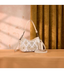 Wrangler Aztec Studded Denim Shoulder Bag With Mini Pouch WG435-8182