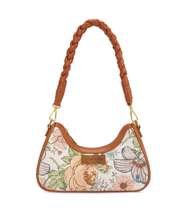 Wrangler Floral Print Braided Hobo Bag WG438-818