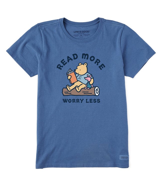 Life Is Good Women's Winnie Read More Worry Less Short-Sleeve Crusher Tee 107847