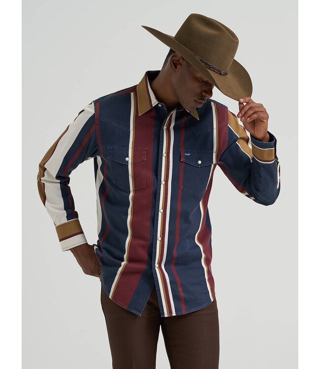 Wrangler Men's Vintage Inspired Brushpopper Western Snap Workshirt 112381998