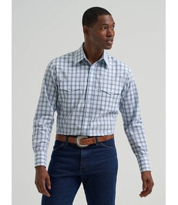 Wrangler Men's Wrinkle Resist Long-Sleeve Western Snap Plaid Shirt  112381654