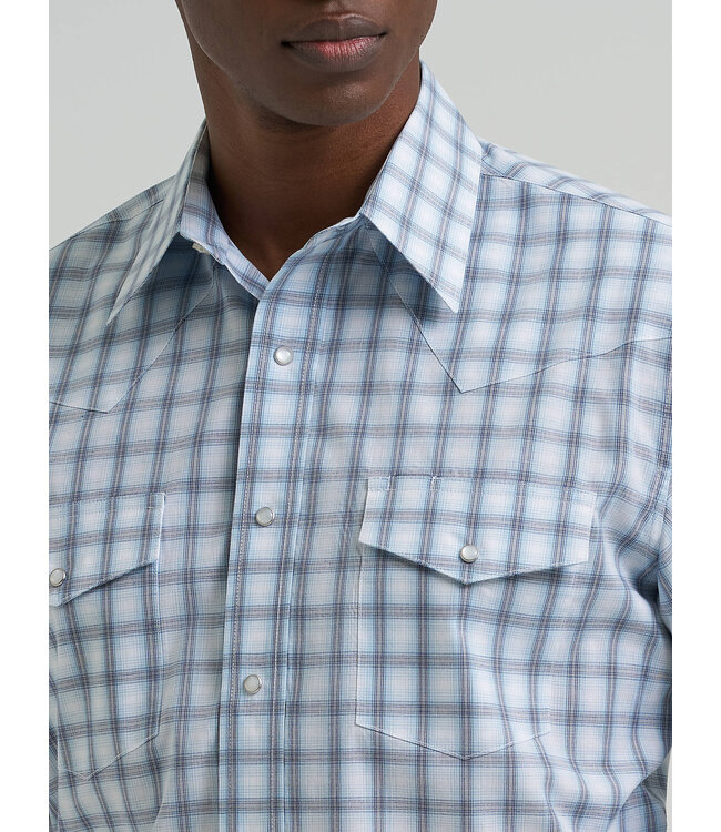 Wrangler Men's Wrinkle Resist Long-Sleeve Western Snap Plaid Shirt  112381654