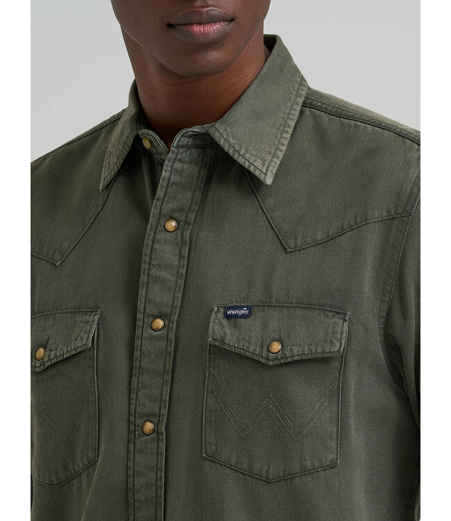 Wrangler Men's Wrangler Colorwash Denim Western Snap Shirt 112381633