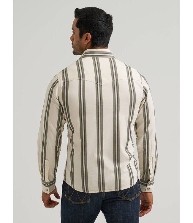 Wrangler Men's Retro Premium Stripe Western Snap Shirt 112381538