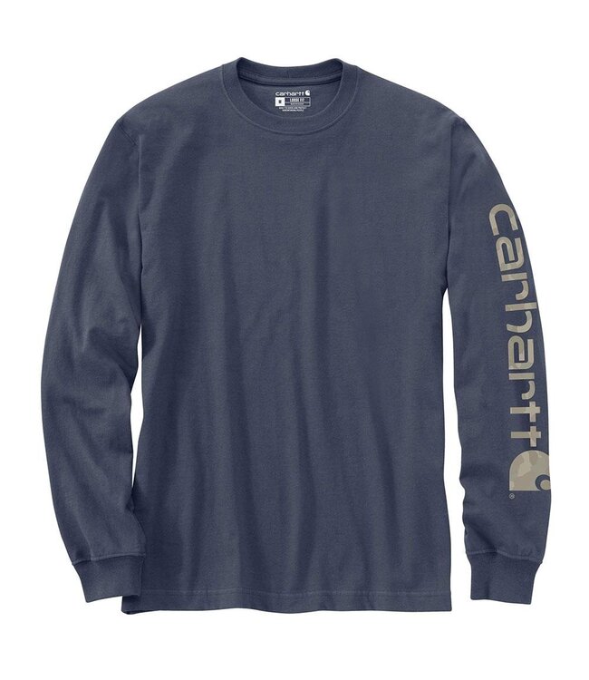 Carhartt Men's Loose Fit Heavyweight Long-Sleeve Logo Sleeve Graphic T-Shirt K231