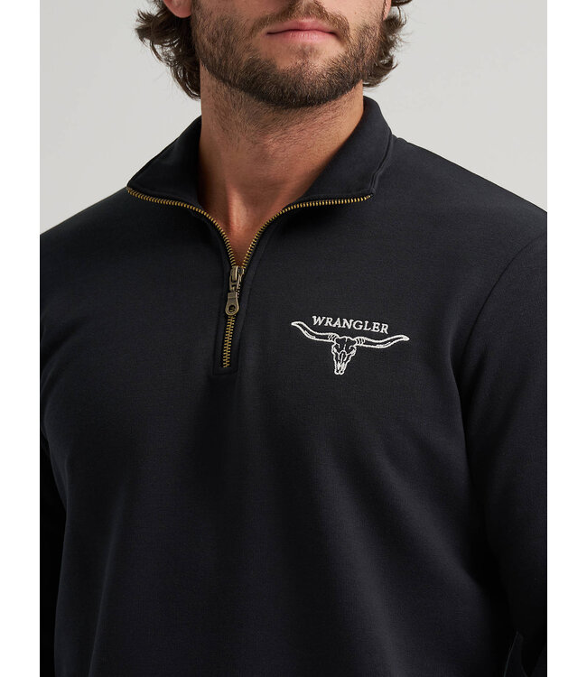 Wrangler Men's Longhorn Quarter-Zip Fleece Pullover 112379610